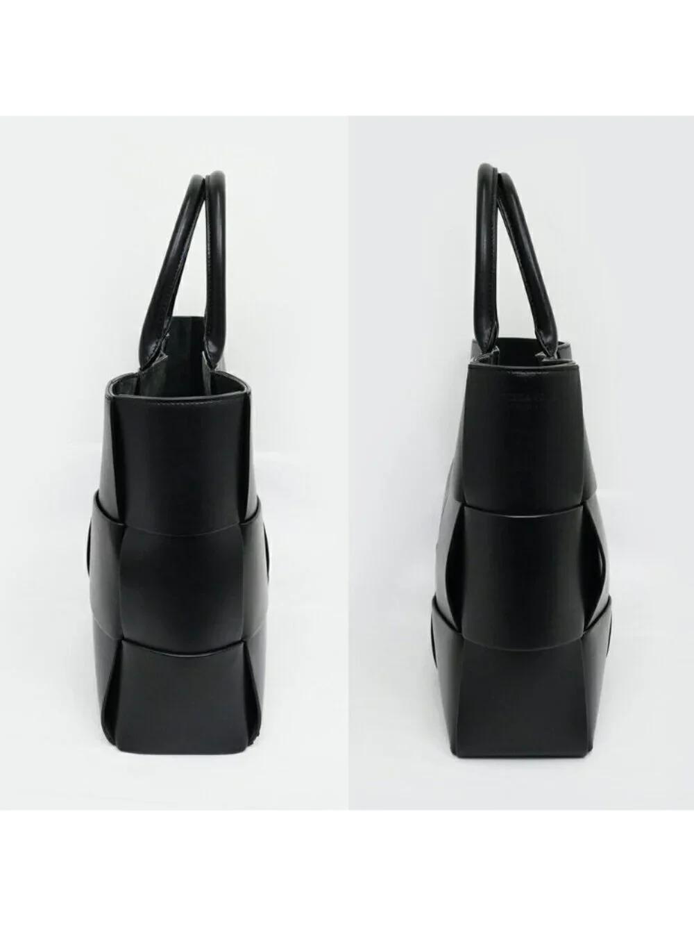 Bottega Veneta Arco Tote Black Intrecciato Calf Leather